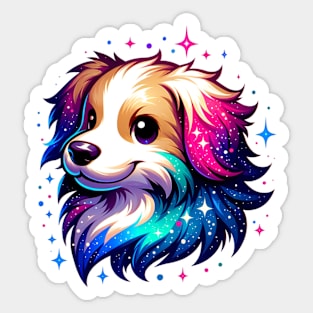 Cute Furry Dog Face Sticker